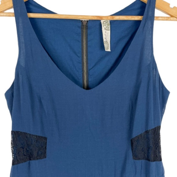 Free People Dress Regal Blue Lace Embellished Size 2 - Picture 2 of 8